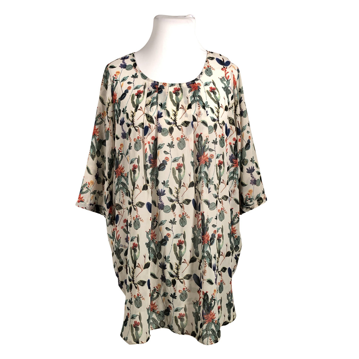 Unisex Junarose - Schiffon tunic, size 46 - Beige (1)