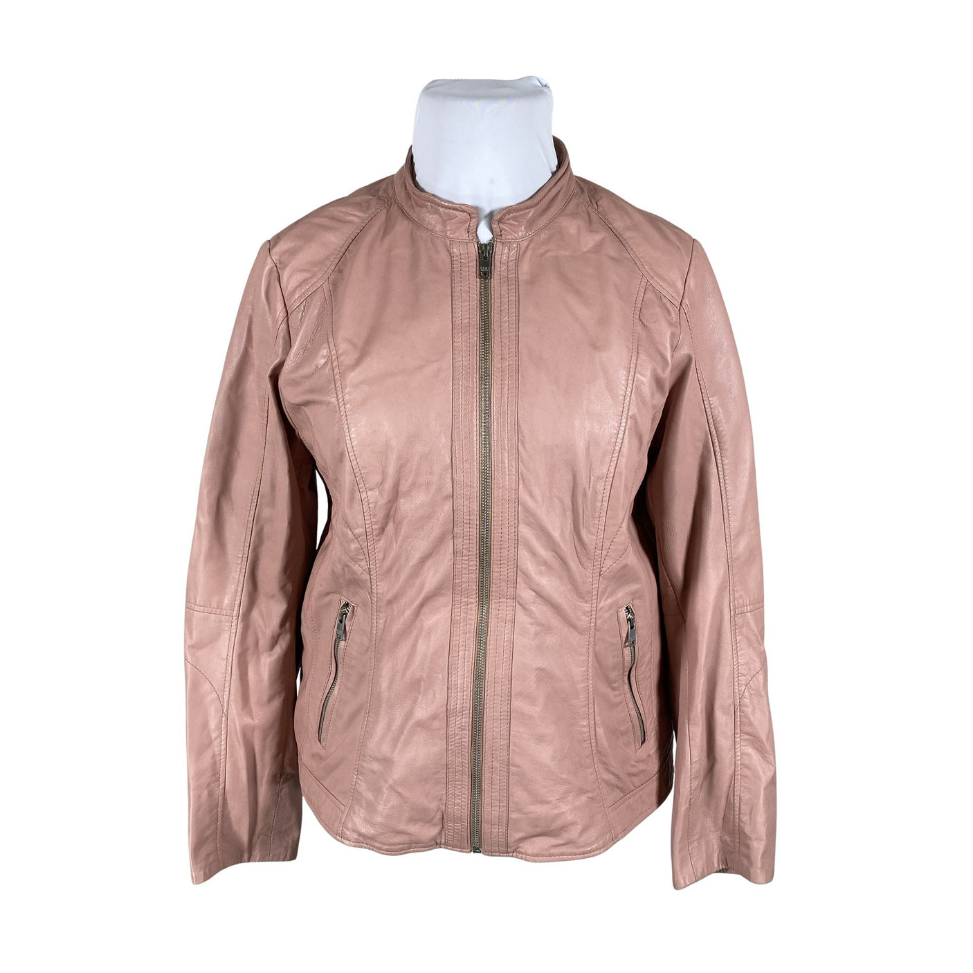 Unisex Saki - Leather jacket, size 46 - Light pink (1)