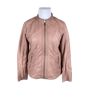 Unisex Saki - Leather jacket, size 46 - Light pink (1)