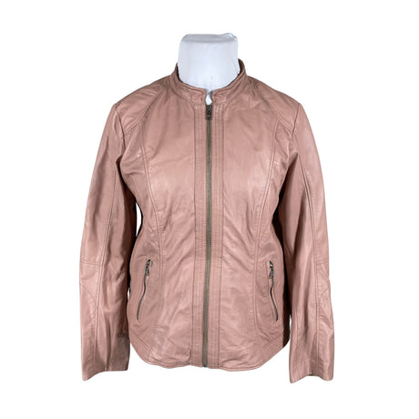 Unisex Saki - Leather jacket, size 46 - Light pink ()