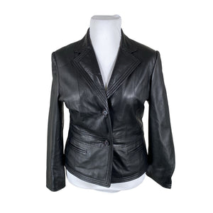 Unisex Ril's - Leather jacket, size 42 - Black (1)