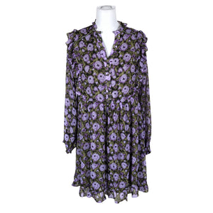 Unisex Rue de Femme - Schiffon dress, size 38 - Violet (1)