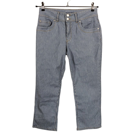 Unisex Red Button - Capri pants, size 38 - Blue ()
