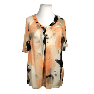 Unisex Atelier Goldner Schnitt - Short-sleeved blouse, size 44 - Orange (1)