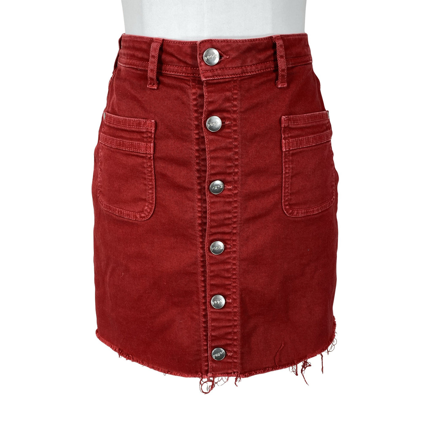 Unisex Pepe Jeans - Denim skirt, size 34 - Red (1)