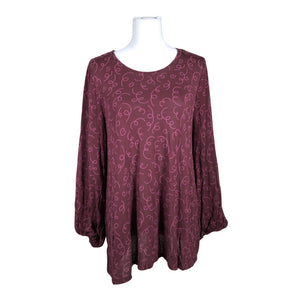 Unisex Gudrun Sjöden - Tricot tunic, size 38 - Wine red (1)