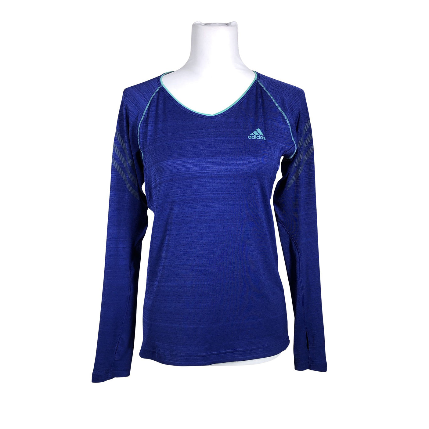 Unisex Adidas - Sports shirt, long sleeve, size 34 - Blue (1)