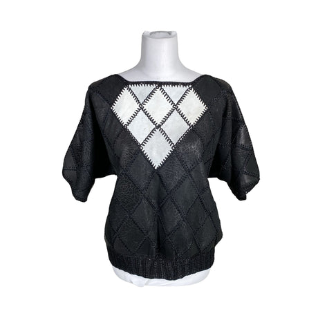 Unisex Handmade - Short-sleeved blouse, size 40 - Black ()