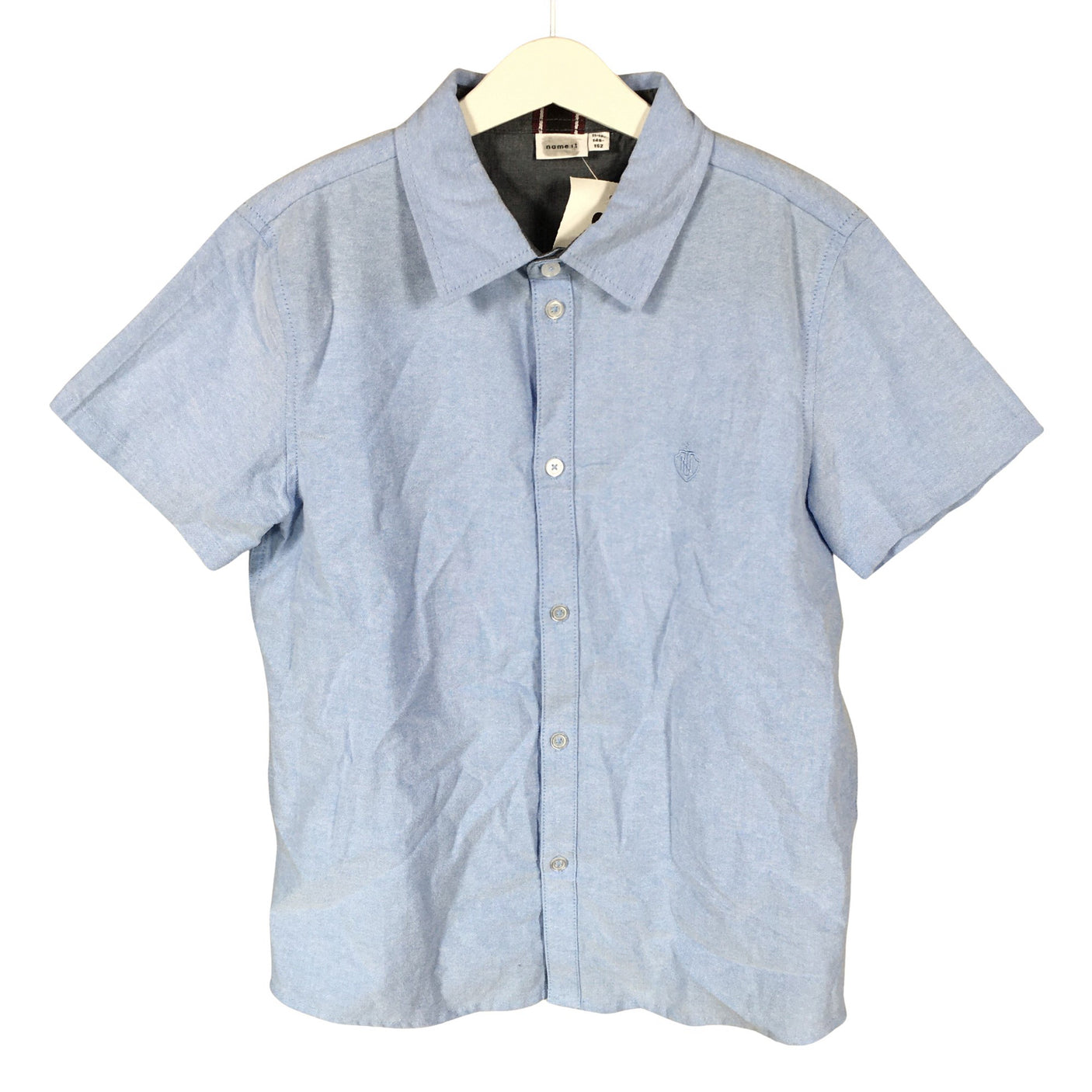 Unisex Name It - Collared shirt, size 146 - 152 - Light blue (1)