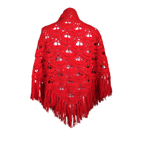 Unisex Handmade - Shawl, size Ei kokoa - Red (2)