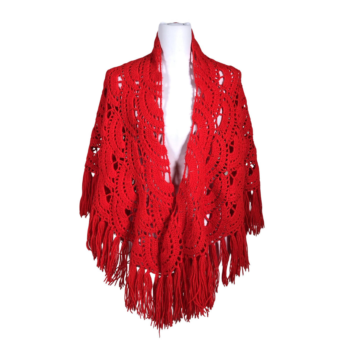 Unisex Handmade - Shawl, size Ei kokoa - Red (1)