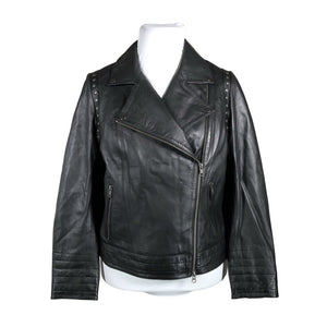 Unisex Ulla Popken - Leather jacket, size 44 - Black (1)