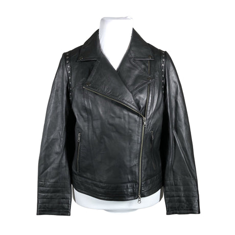 Unisex Ulla Popken - Leather jacket, size 44 - Black ()
