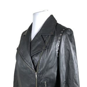 Unisex Ulla Popken - Leather jacket, size 44 - Black (2)