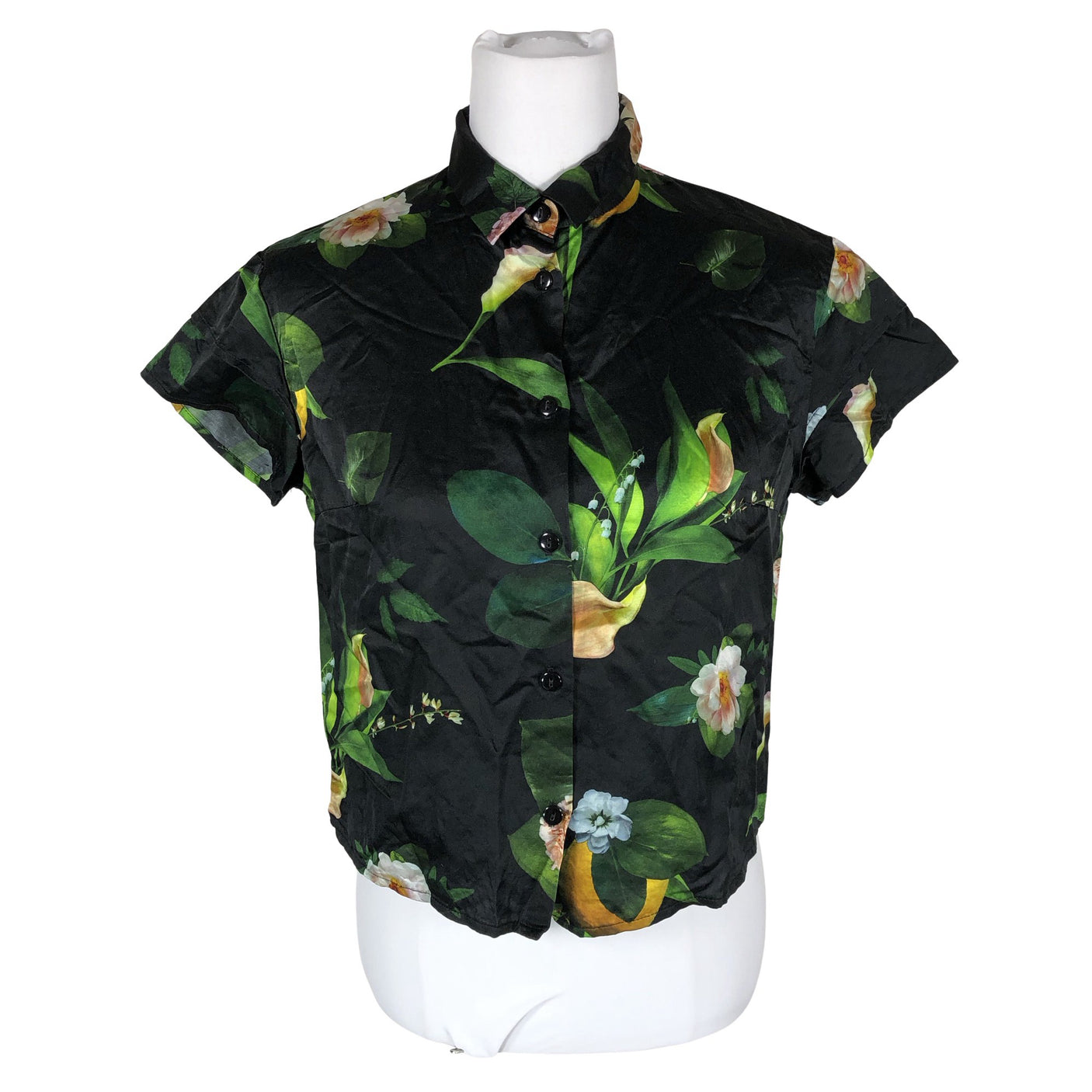 Unisex Uhana Design - Short-sleeved blouse, size 34 - Black (1)