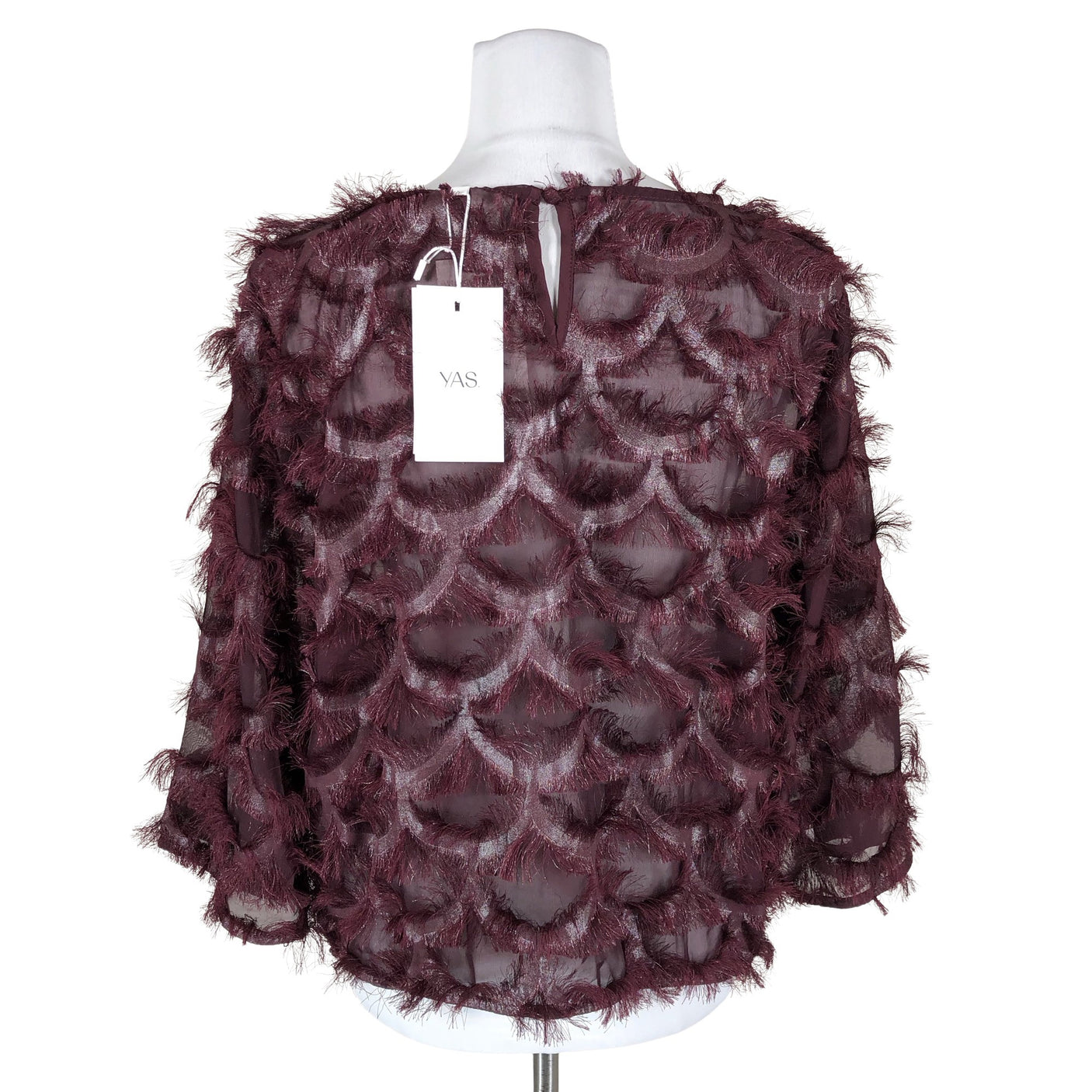Unisex Y.A.S - Blouse, size 38 - Wine red (2)