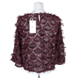Unisex Y.A.S - Blouse, size 38 - Wine red (2)