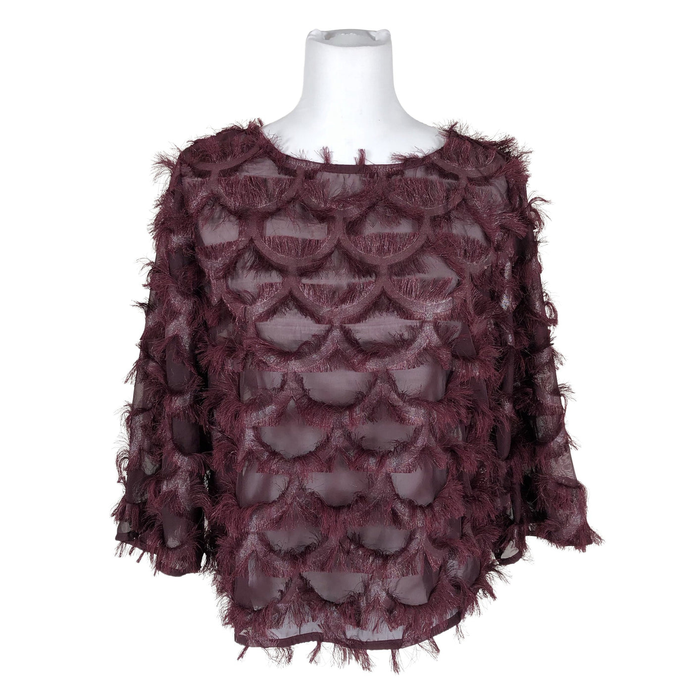 Unisex Y.A.S - Blouse, size 38 - Wine red (1)