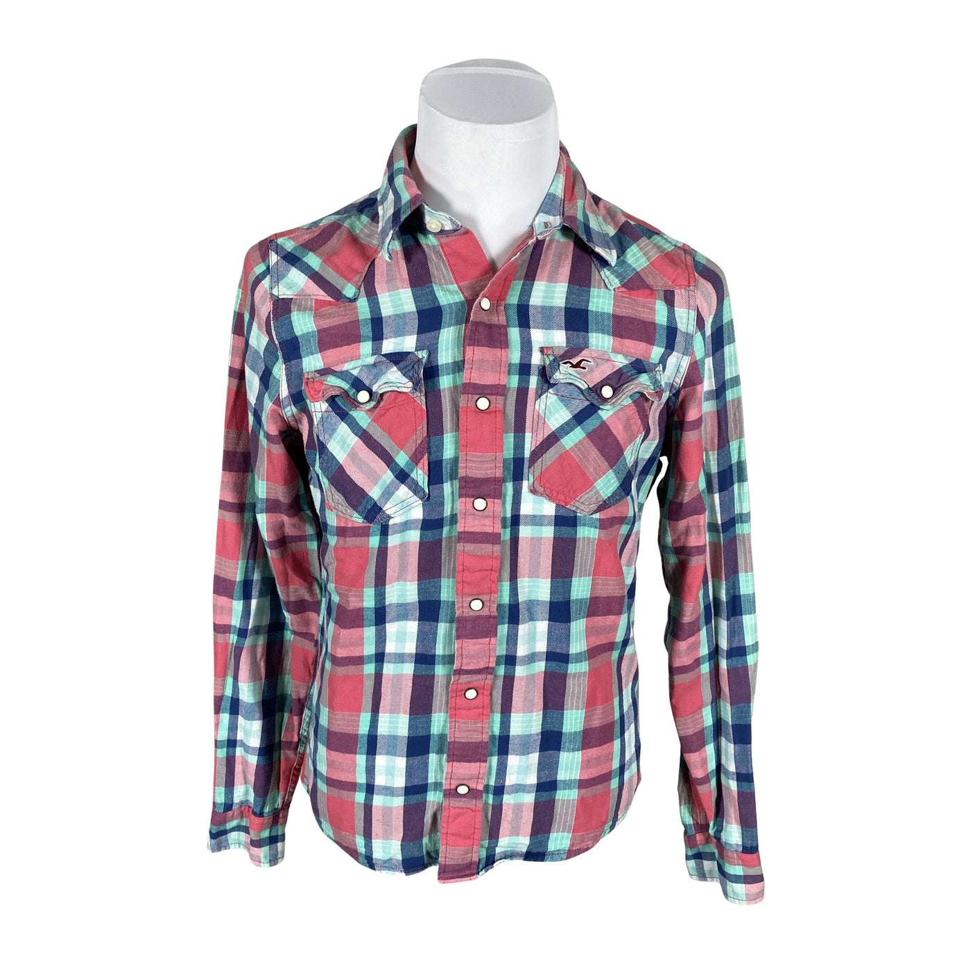 Unisex Hollister - Collared shirt, size M - Pink (1)