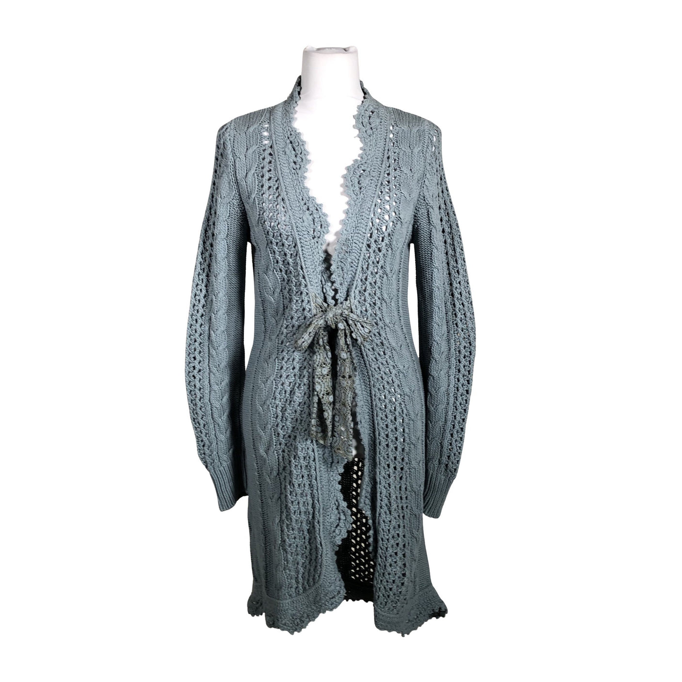 Unisex Cream - Cardigan, size 38 - Turquoise (1)