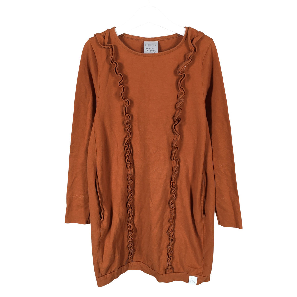 Unisex NOSH - Tricot dress, size 134 - 140 - Brown (1)