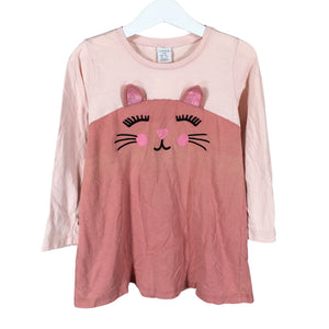 Unisex Lindex - Tricot dress, size 104 - 110 - Light pink (1)