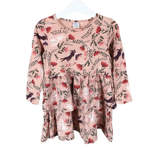 Unisex Lindex - Tricot dress, size 104 - 110 - Light pink (1)