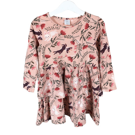 Unisex Lindex - Tricot dress, size 104 - 110 - Light pink ()