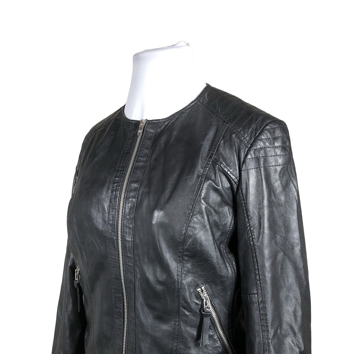 Unisex Saki - Leather jacket, size 44 - Black (2)