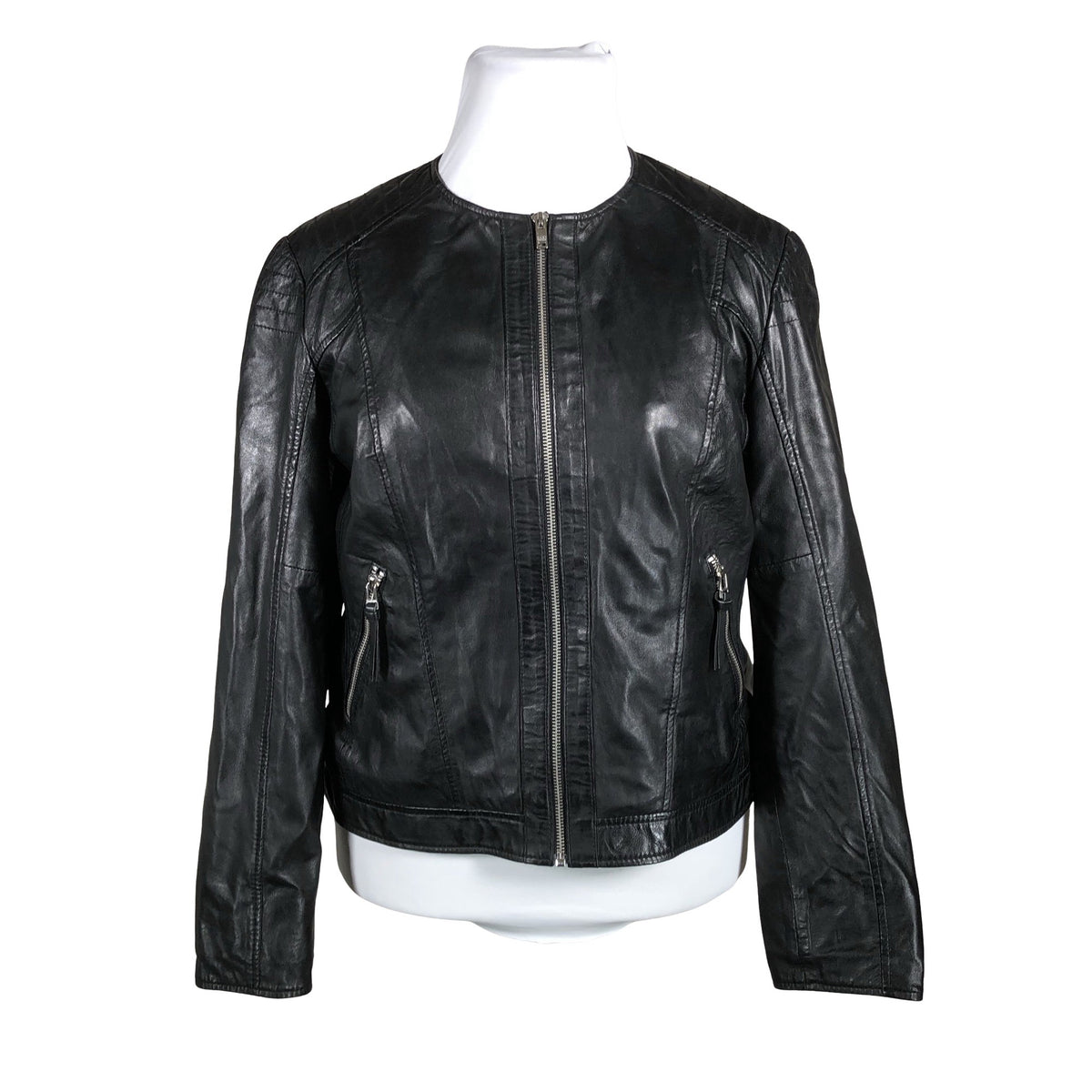 Unisex Saki - Leather jacket, size 44 - Black (1)