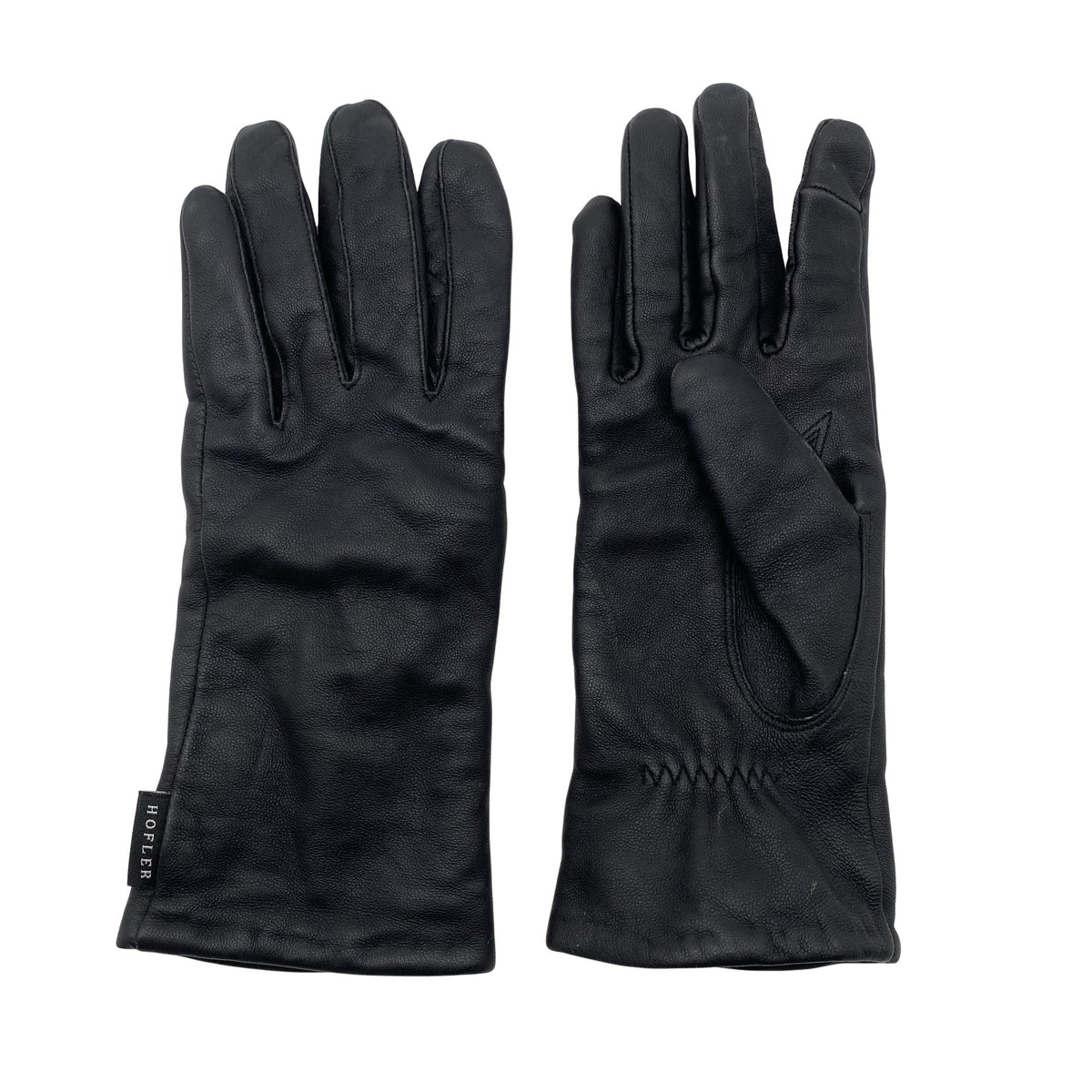 Unisex Hofler - Leather gloves, size Ei kokoa - Black (1)