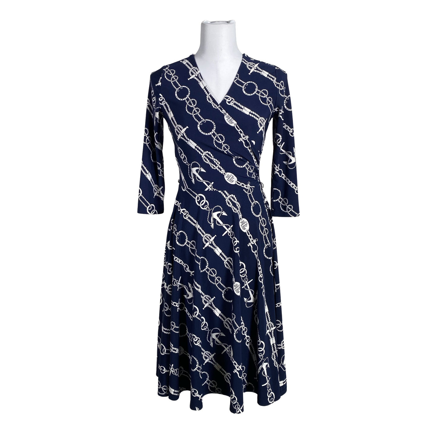 Unisex Lauren Ralph Lauren - Tricot dress, size 34 - Blue (1)