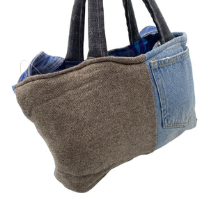Unisex Handmade - Handbag, size Midi - Blue (3)