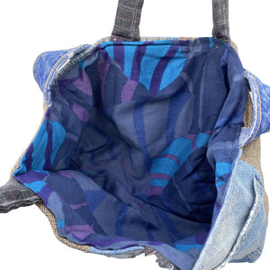 Unisex Handmade - Handbag, size Midi - Blue (2)