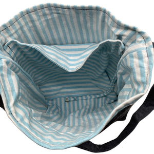 Unisex Handmade - Shoulder bag, size Midi - Blue (2)