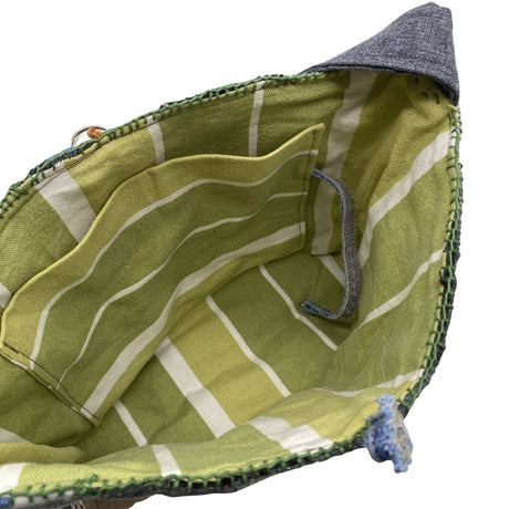 Unisex Handmade - Shoulder bag, size Midi - Blue (2)