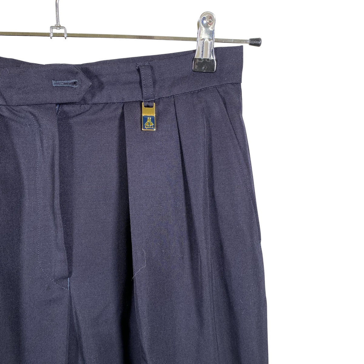 Unisex Burberrys' - Straight leg trousers, size 38 - Blue (2)