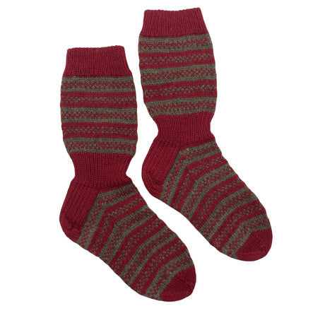 Unisex Handmade - Wool socks, size 39 - Red ()