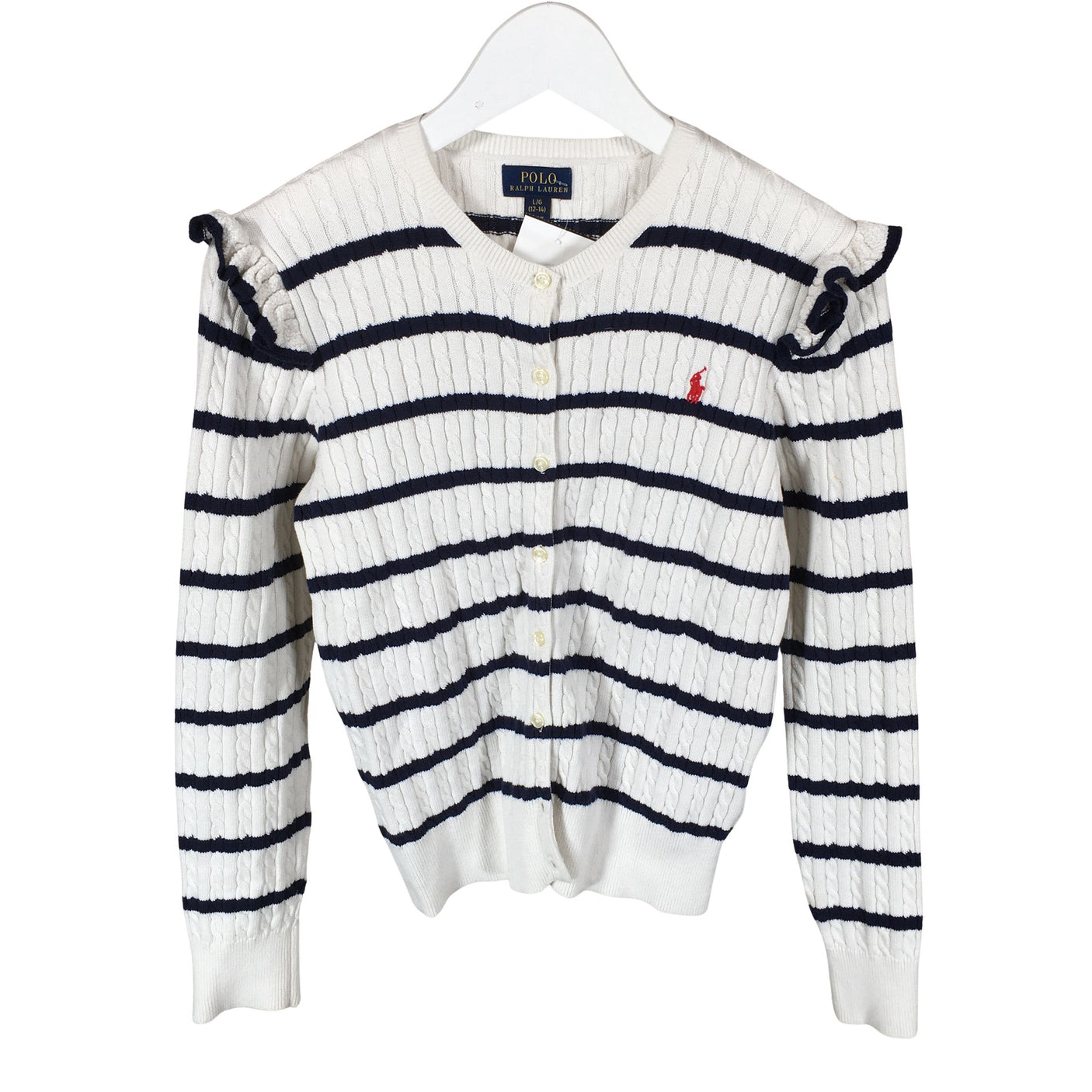 Unisex Polo Ralph Lauren - Cardigan, size 158 - 164 - White (1)