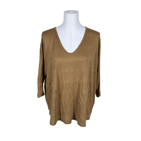 Unisex Massimo Dutti - Tricot shirt, size 38 - Brown ()