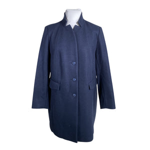 Unisex Ulla Popken - Wool coat, size 44 - Blue (1)