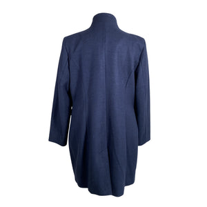 Unisex Ulla Popken - Wool coat, size 44 - Blue (3)