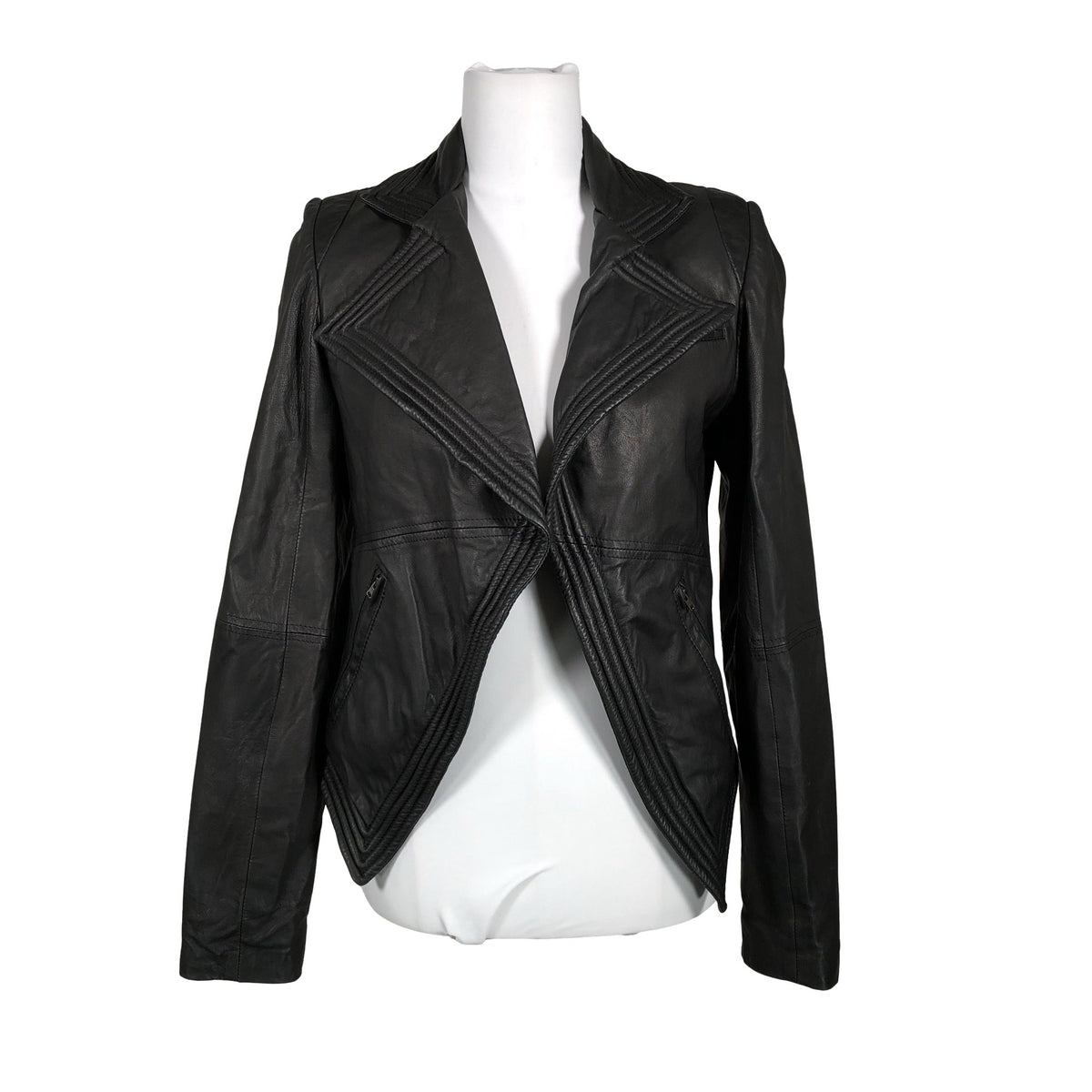 Unisex Your Face - Leather jacket, size 36 - Black (1)