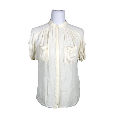 Unisex Filippa K. - Short-sleeved blouse, size 36 - Natural white ()