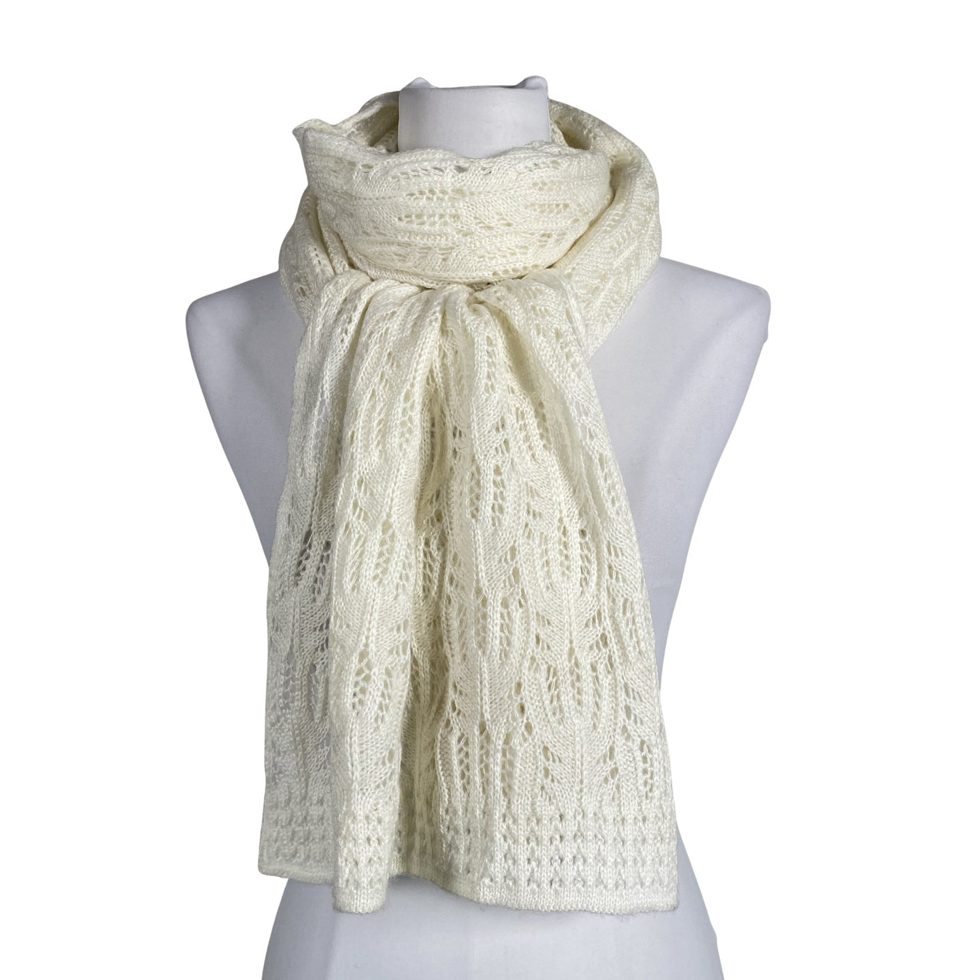 Unisex Handmade - Scarf, size Ei kokoa - White (1)