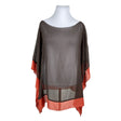 Unisex La Redoute - Schiffon tunic, size 44 - Brown ()