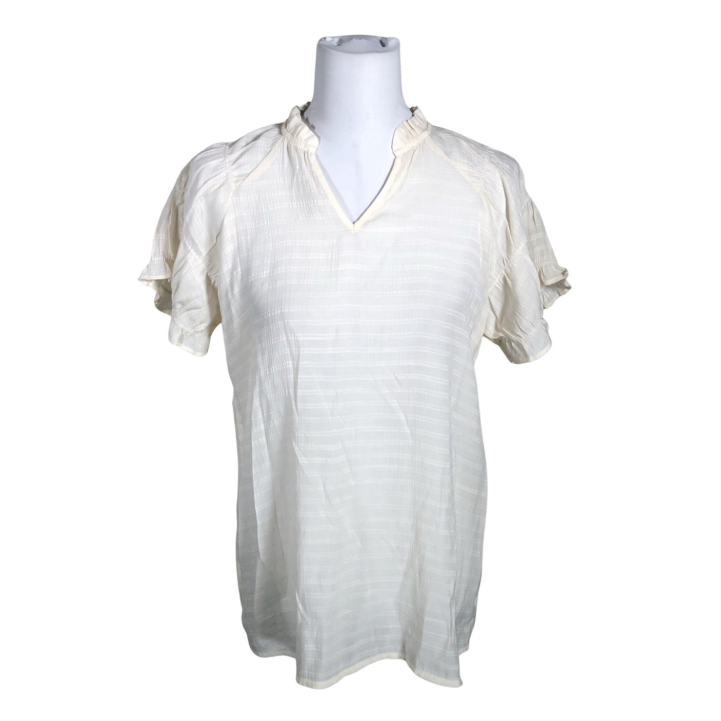 Unisex Soyaconcept - Short-sleeved blouse, size 36 - Natural white (1)