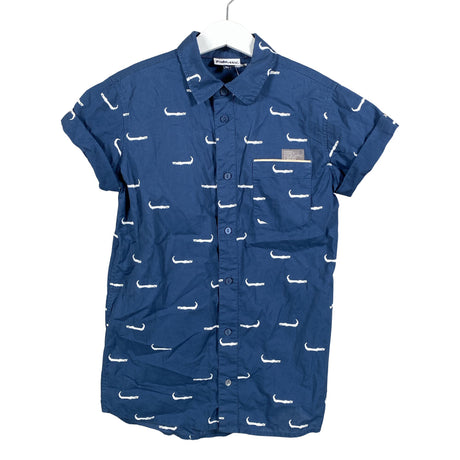 Unisex POMPdeLUX - Collared shirt, size 134 - 140 - Blue ()