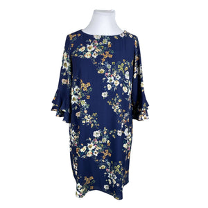 Unisex Wallis - Schiffon dress, size 46 - Blue (1)