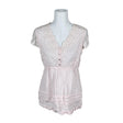 Unisex Cream - Short-sleeved blouse, size 40 - Light pink ()